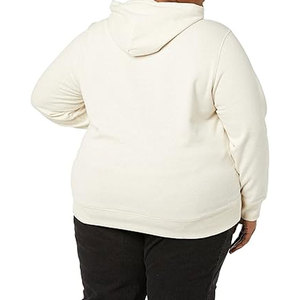 Grande y alto Otoño e Invierno Nuevo Color sólido Más suéter con capucha de lana Estilo de calle para mujer Sudaderas con capucha de invierno a granel lisas en blanco - Product Image 2