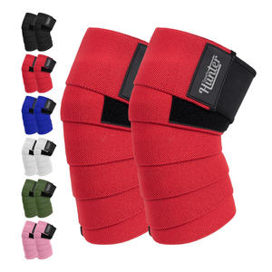 Elastic Cotton Gym Squats <b>Knee</b> <b>Wraps</b> Heavy Duty Fitness <b>Knee</b> Bandage Wholesale Powerlifting and Deadlift Training <b>Knee</b> Support - Product Image 3