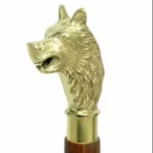 ไม้เท้าเดินป่า HMA Handicrafts น้ำหนักเบา ทำจากไม้ พร้อมด้ามจับทองเหลืองสลักลาย ปรับความยาวได้ 2 ระดับ รับน้ำหนักได้ 375 ปอนด์ - Product Image 5