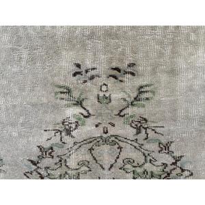 Alfombra Turca, Alfombra Vintage de 5.6x8.5 pies, Alfombra de Lana con Diseño de Camuflaje Verde - Product Image 5