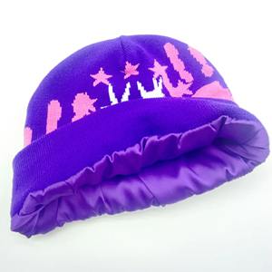 หมวกบีนนี่ถักไหมพรม Y2K ใหม่ปรับแต่งได้หมวกบีนนี่ลายตัวอักษรฮิปฮอปผ้าไหม - Product Image 3