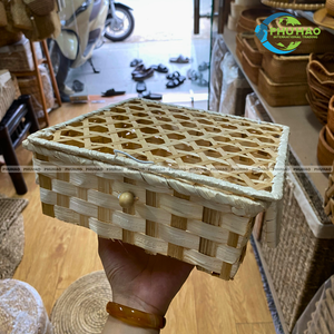 Charme rustique: paniers de rangement en bambou de haute qualité stockage de fruits panier de fleurs artisanat vietnamien pour la maison et le jardin - Product Image 2