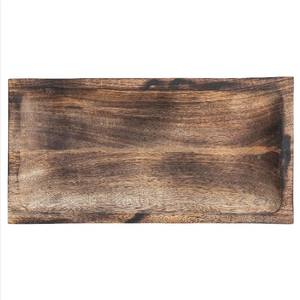 Plateaux de service en bois de manguier sans danger pour la maison et les collations de dessert, plateau d'apéritif plateau de cuisine, plateau de cosmétique de vanité de salle de bain - Product Image 1