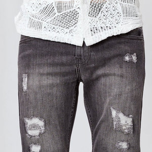 Short vieilli à taille élastique à la mode, top du fabricant, short vieilli avec logo personnalisé - Product Image 2
