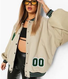 เลตเทอร์แมนแจ็คเก็ตนักแข่งกอล์ฟผ้าซาตินสำหรับผู้ใหญ่นักศึกษาวิทยาลัยปรับแต่งโลโก้ได้ตามต้องการระบายอากาศได้เสื้อกีฬาเบสบอลสำหรับฝึกกีฬา - Product Image 3