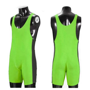 Justaucorps de lutte pour adultes unisexe, vêtements de musculation, arts martiaux, extensible, logo frontal, spandex/polyester, vêtements de sport - Product Image 4