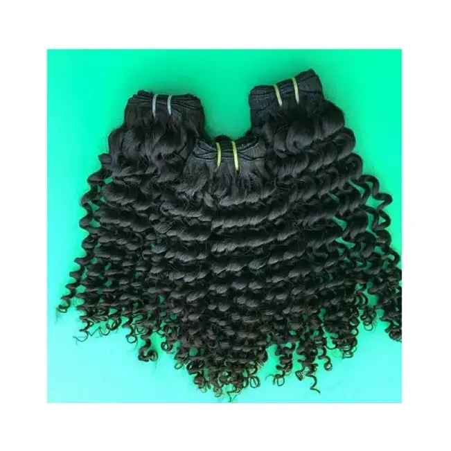 Raw Indian Virgin Human Hair Curly Double Weft Hair Extensions All Cuticles Aligned Hair At Wholesale Pruce