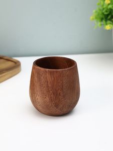 Tasse à thé en bois naturel en bois pour le vin, le café, l'eau, les boissons chaudes et froides, tasse à thé en bois de style japonais - Product Image 5