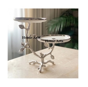 Ensemble de 2 présentoirs à gâteaux en acier inoxydable Dernier design Chocolats forme ronde Supports aux dattes pour fournisseur en gros - Product Image 5