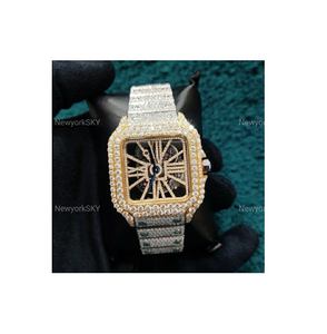 40 MM Hip Hop Iced Out VVS Moissanite Diamond Square Shape Watch pour garçons Special Occasion Wear Best Watches - Product Image 1