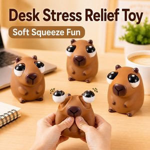 Cute Brown Guinea <b>Pig</b> Squishy <b>Toy</b> TPR Stress Relief Fidget For Kids 2-4 Years Unisex Sensory Playtoy - Product Image 5