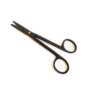 Ciseaux chirurgicaux allemands en acier inoxydable Ciseaux Metzenbaum à lame droite et tranchante de couleur noire pour usage hospitalier - Product Image 1