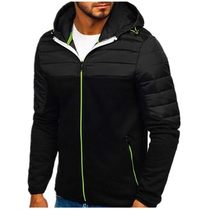 Sweat-shirt décontracté à manches longues et fermeture éclair pour hommes Veste à capuche pour sports d'hiver avec poches zippées Nouveaux sweats à capuche teints unis - Product Image 3