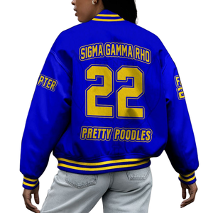 Sigma Gamma Rho 1922 Heritage Varsity Letterman Jacket Classic SGRho Ropa griega Royal Poodle Edition - Product Image 2