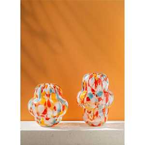 Colored <b>Glass</b> <b>Vase</b> 19x27 cm Elegant Crystal Design - Product Image 2