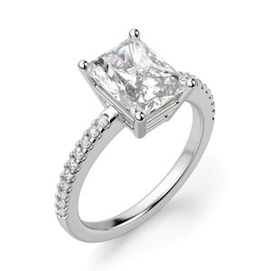 Anillo de compromiso de corte radiante para mujer - Product Image 3