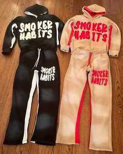 เสื้อครอปผ้าฝ้ายสำหรับผู้ชายเสื้อครอปแบบวินเทจผ้า100% มีฮู้ดปักลาย - Product Image 3