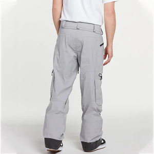 Pantalon de ski unisexe coupe-vent respirant thermique isolant à boutons en nylon/coton écologique pour sports de montagne et activités de plein air - Product Image 3