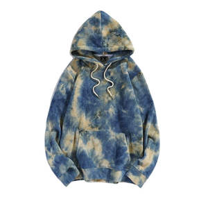 Sweat à capuche classique en molleton tie-dye unisexe 100% coton Hiver Impression personnalisée sur le devant Anti-boulochage Respirant - Product Image 4