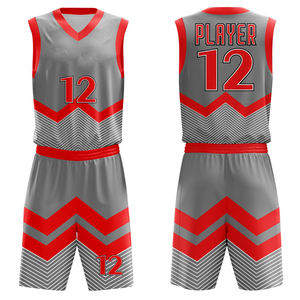 Ensemble complet personnalisable de vêtements de sport de basket-ball respirants Plus Size Option Concevez vos propres uniformes d'été BSCI Wholesale - Product Image 4