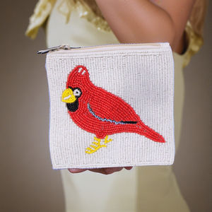 2025 élégant dames sacs de fête perlé porte-monnaie rouge paon enfants perlé portefeuille coloré perlé porte-monnaie - Product Image 6