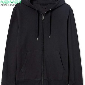 Logo personnalisé imprimé mode sweats à capuche de haute qualité couleur unie à manches longues sweat fermeture éclair décontracté sport sweats à capuche pour l'hiver - Product Image 2