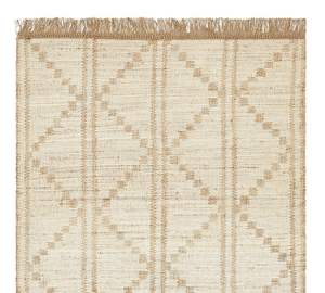 Nature4uhome Geometric Jute Indoor <b>Rug</b> for Living Room Kitchen Handmade Woven Non-Slip PET Friendly Ivory - Product Image 6