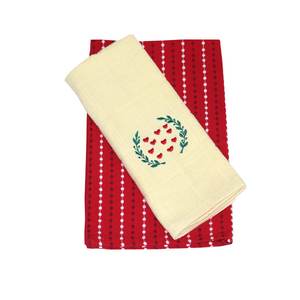 Serviette de cuisine brodée 100% coton Nouveau design Super absorbant Serviette de cuisine 100% coton - Product Image 4