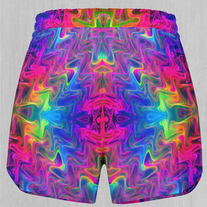 Pantalones cortos sublimados de cintura alta al por mayor para mujer, pantalones cortos de mujer con diseño sublimado - Product Image 6