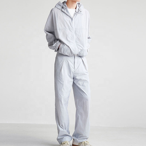 Custom Men <b>Nylon</b> Sweatsuits Windbreaker Top Quality Two Pieces Waterproof Tracksuit New Design Windbreaker 2 Piece Sets for Boys - Product Image 2