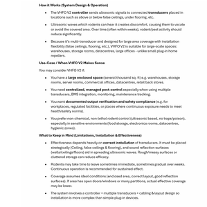 Système de lutte contre les rongeurs à ultrasons VHFO V2 haute performance - Écologique, sûr, silencieux et non toxique - Product Image 4