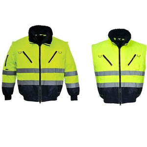 เสื้อกั๊กนิรภัยสะท้อนแสงเสื้อผ้าทำงานก่อสร้าง ANSI Class 1กันน้ำโลโก้ออกแบบได้ตามต้องการ - Product Image 4