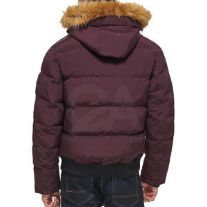 Veste en fausse fourrure à capuche pour homme, veste d'hiver en fausse fourrure à capuche pour homme, coupe-vent, imperméable, chaude - Product Image 3
