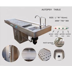 Mesa de Disección Eléctrica de Marca Confiable, Estación de Autopsia, Mesa de Embalsamamiento, Fabricada en Acero Inoxidable - Product Image 5