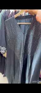 Elegante modesto bordado a mano de las mujeres Baggy Stone Work Abayas tradicional Dubai vestidos de tela transpirable - Product Image 2