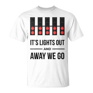 Camiseta promocional de Lights Out Racing con diseño It's Away We Go - Product Image 1