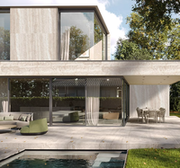 Carreaux de sol en porcelaine travertin brillant et mat à double chargement Pisos Porcelanato Carrelage pour sol en porcelaine 60x120