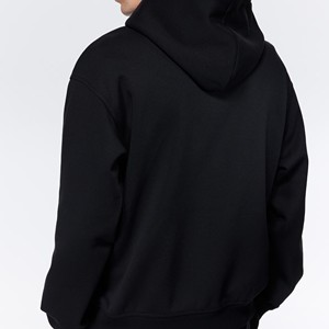 Fabricant sous contrat – Sweat à capuche vierge en mélange polycoton avec doublure polaire et bordures larges côtelées – Broderie personnalisée – Usine de confection - Product Image 3