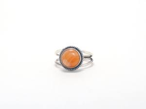 Bague en pierre précieuse cornaline orange naturelle en argent sterling 925 forme ovale unisexe bijoux de créateur de mode de mariage écologique - Product Image 3