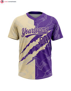 Camiseta de béisbol con logotipo personalizado de alta calidad, estilos ligeros de dos botones con mangas cortas para niños, camisetas de softbol incluidas - Product Image 2