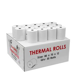 Rouleaux de papier thermique imprimés en gros de 79mm 80mm 57mm de largeur - Product Image 4