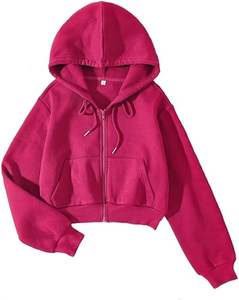 Wholesale French Terry Zip up <b>Crop</b> <b>Jacket</b> Set <b>Ladies</b> Good Quality Sweatsuits Tracksuit Set 2 Two Piece - Product Image 1
