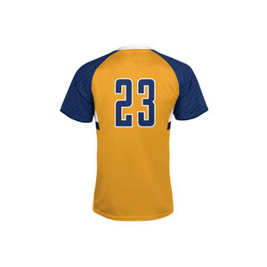 Camiseta de práctica de malla deportiva de Hip Hop personalizada, camiseta de fútbol de punto liso con estampado de sublimación, uniforme en blanco para fútbol - Product Image 5