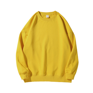 เสื้อสเวตเตอร์ปักโอเวอร์ไซส์ที่ใส่ได้ทั้งชายและหญิงผ้าคอตตอน100% คอกลมสีพื้นสำหรับฤดูหนาว - Product Image 6