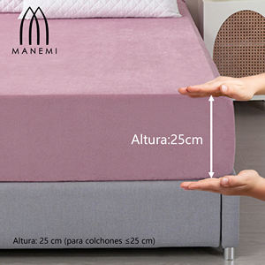 Drap-housse ajusté Colarina 100 % polyester de qualité supérieure, uni, à poches profondes, chaud, doux, respirant, idéal pour l'hiver et les lits plats - Product Image 3