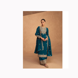 ล่าสุดคอลเลกชันผ้าฝ้ายสนามหญ้าหนักของคาราชิพร้อมผ้าฝ้ายแท้รุ่น Mal Mal หนา ๆ Duppata ชุดสูทปากีสถานการต่อสู้ - Product Image 3