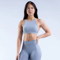 Ensemble de yoga fitness pour femmes, ensemble de sport 2 pièces sans couture, soutien-gorge de sport et short, vêtements de sport, couleurs personnalisées, respirant, séchage rapide, extensible, léger