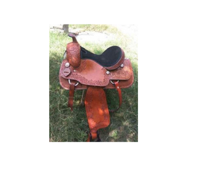 Heavy Duty Western Horse <b>Saddle</b> Built with Reinforced Leather Straps and Riding Stability - Product Image 4