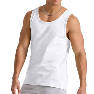 เสื้อกล้ามออกกำลังกายผ้าคอตตอนระบายอากาศสำหรับผู้ชายเสื้อกล้ามสำหรับเล่นฟิตเนสยิมแห้งเร็วออกแบบโลโก้ได้ตามต้องการ - Product Image 1