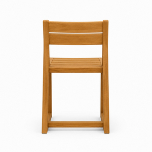 Silla de Comedor de Teca Sólida, Duradera y Minimalista, Suministro de Fábrica, Silla de Comedor de Teca con Base Cúbica para Restaurante y Hotel - Product Image 2